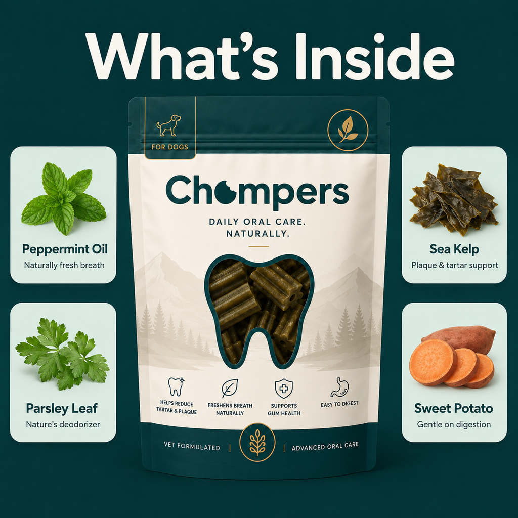 CHOMPERS Daily Dental Bites — For Dogs & Cats