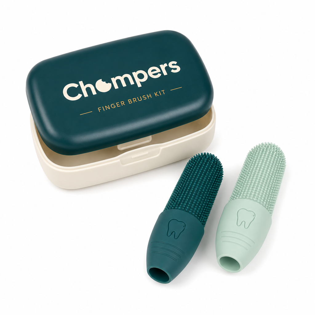 Chompers Finger Brush Kit — Vet-Style Home Dental Set